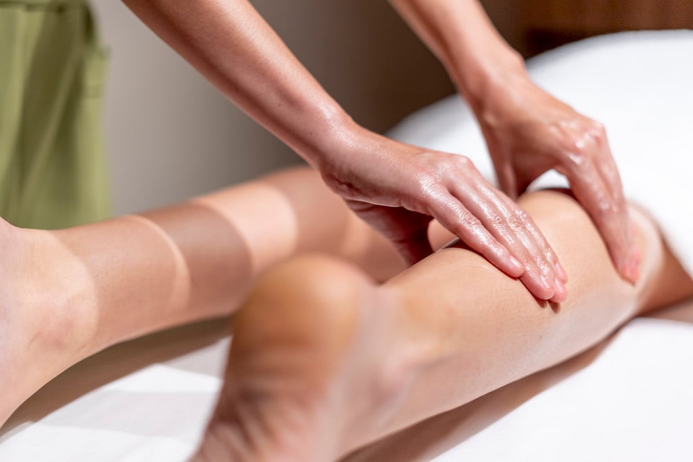 person receiving a massage